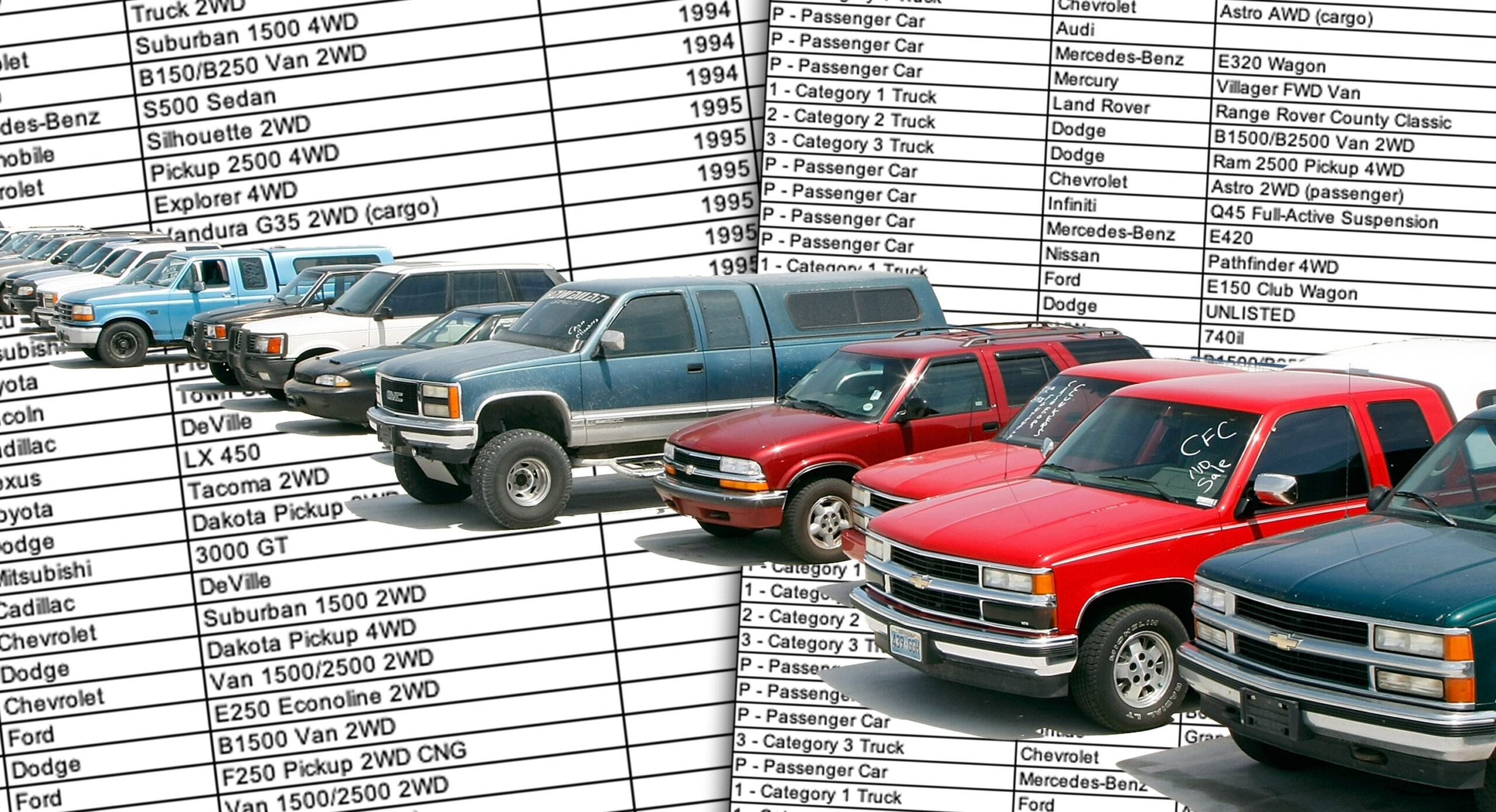 我们找到了所有677,081辆旧车换现金计划中被杀死的汽车的完整名单