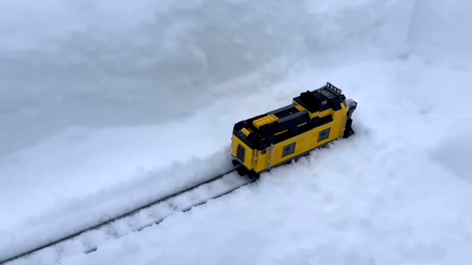 这个小乐高扫雪机火车真的有用