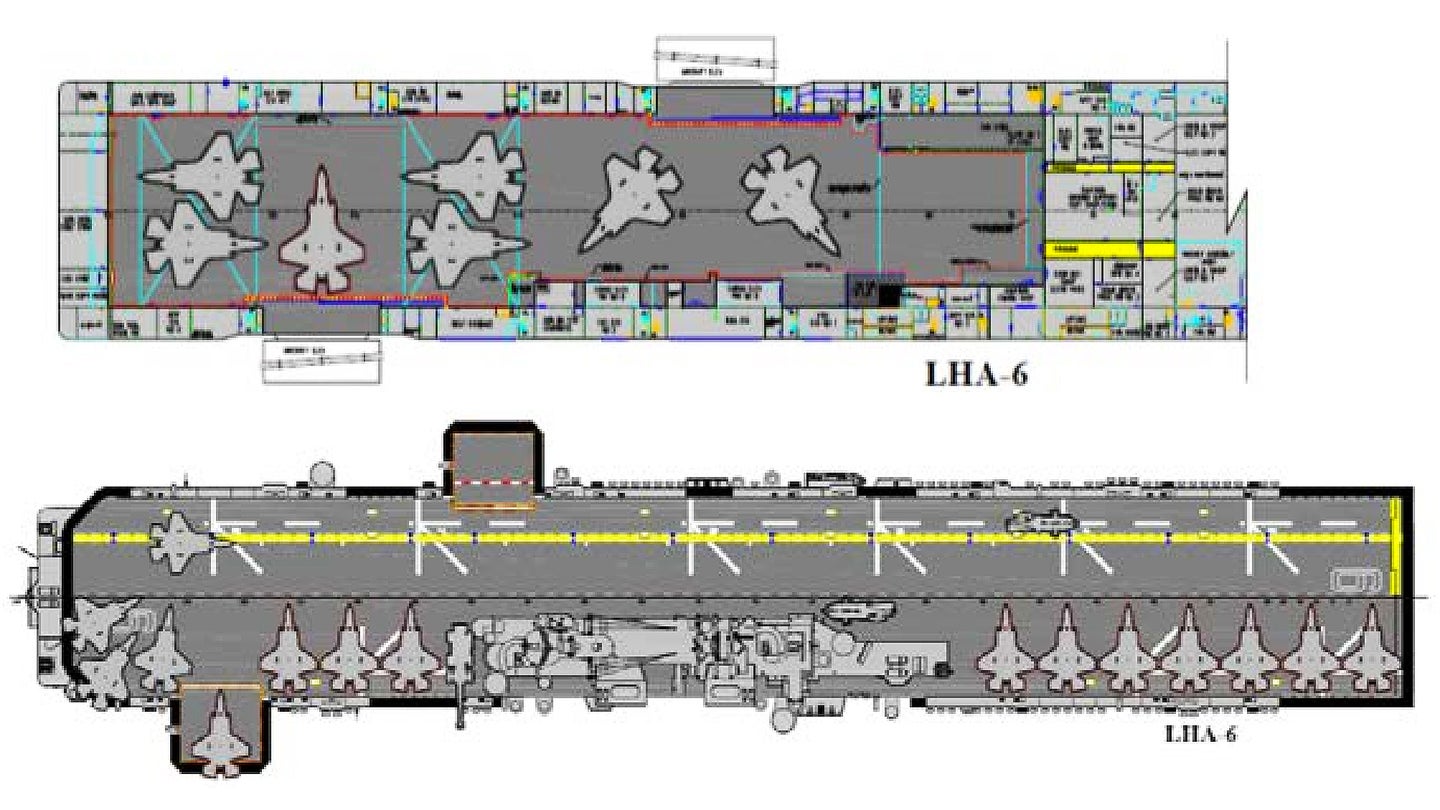 这是美国海军陆战队的“闪电航母”计划，满载f - 35b