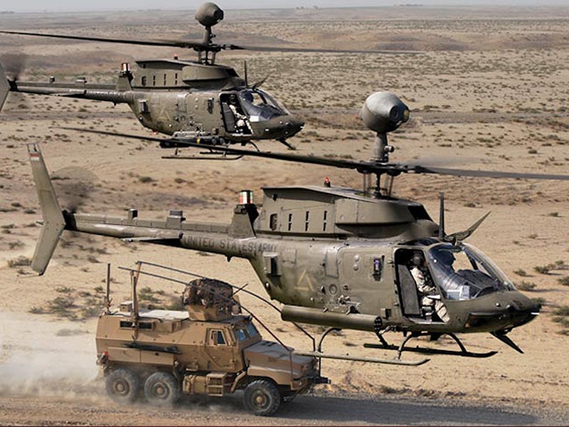 美国军方表示，他们急需一架侦察直升机