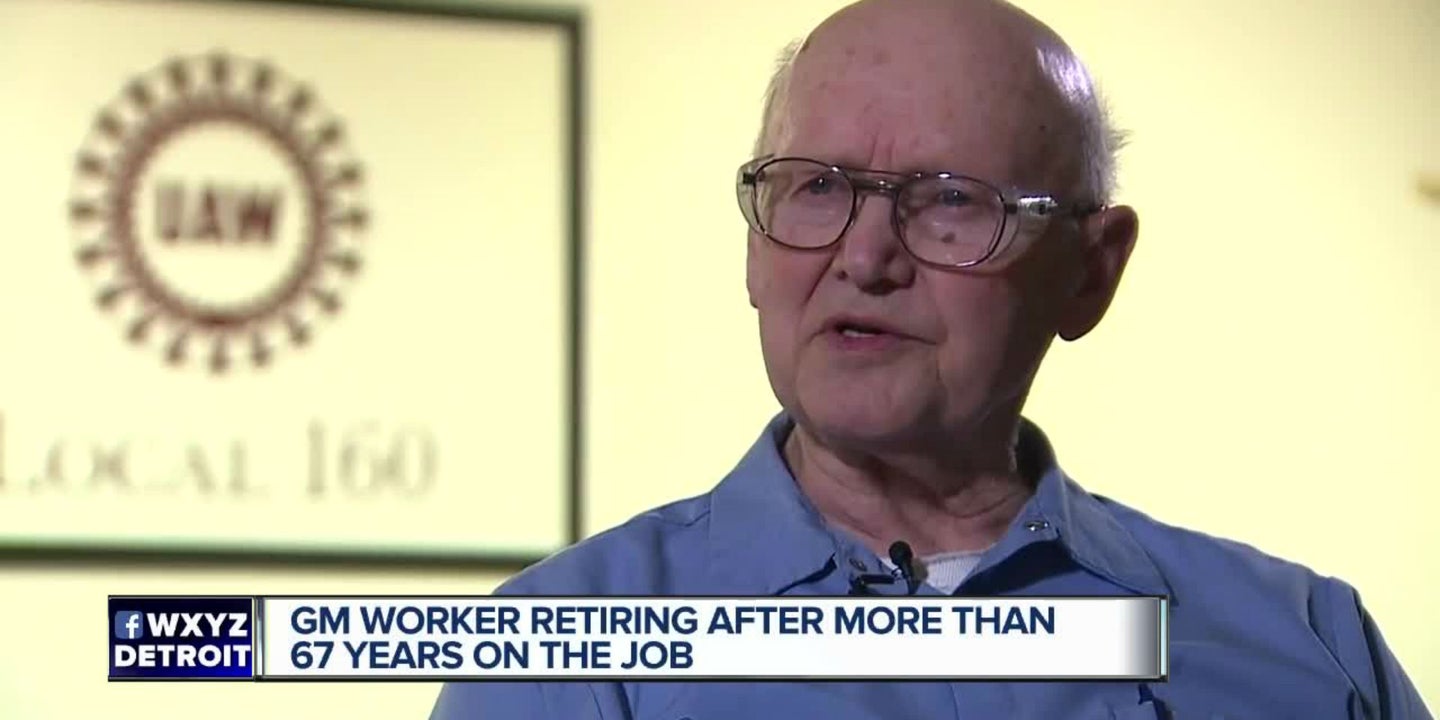 通用汽车员工在公司工作67年后退休
