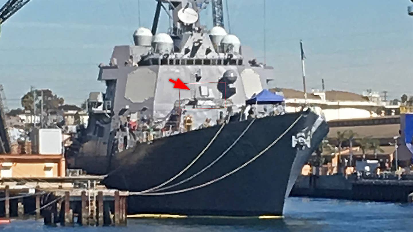 神秘的激光炮塔出现在美国海军驱逐舰杜威