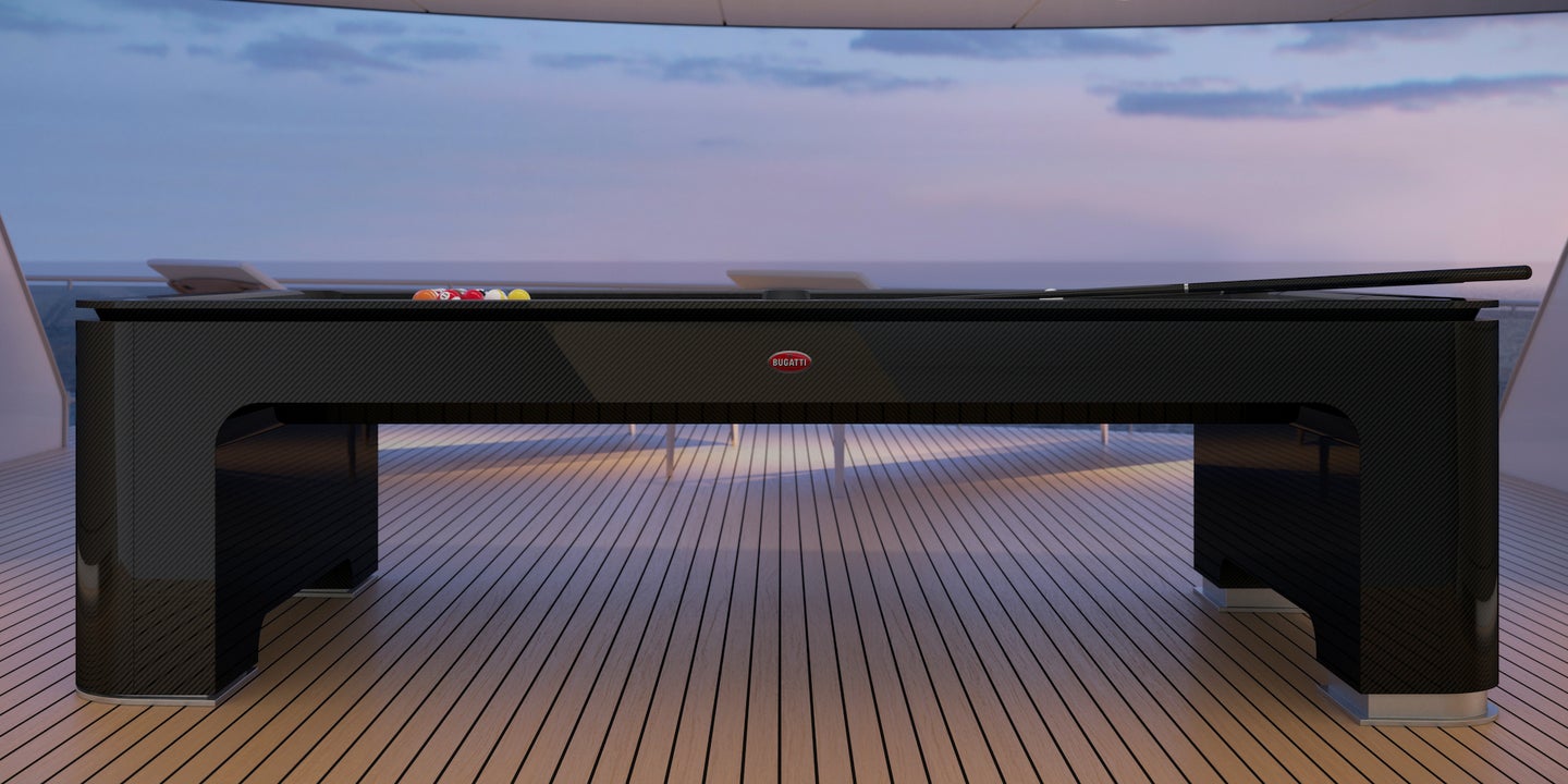布加迪构建一个自流平碳纤维台球桌的波诺的客户