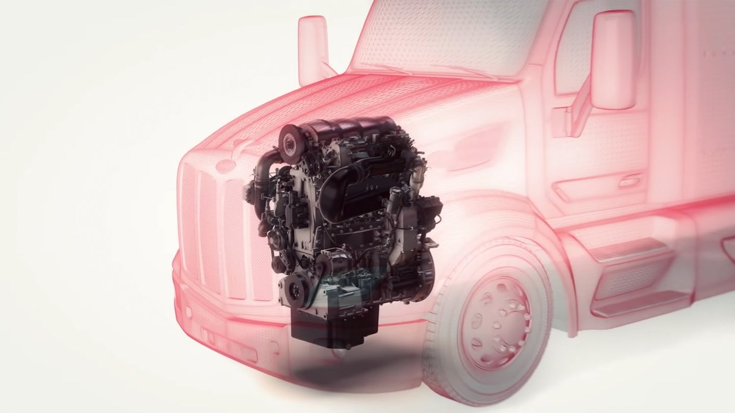 这款10.6升的三缸柴油卡车发动机超过了排放目标，可以使用氢气