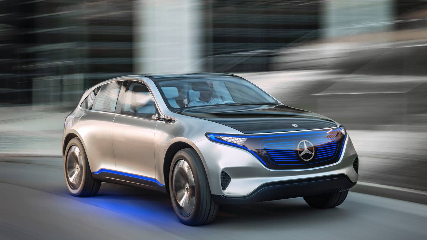 梅赛德斯-奔驰一代EQ概念预览戴姆勒的新电动汽车品牌
