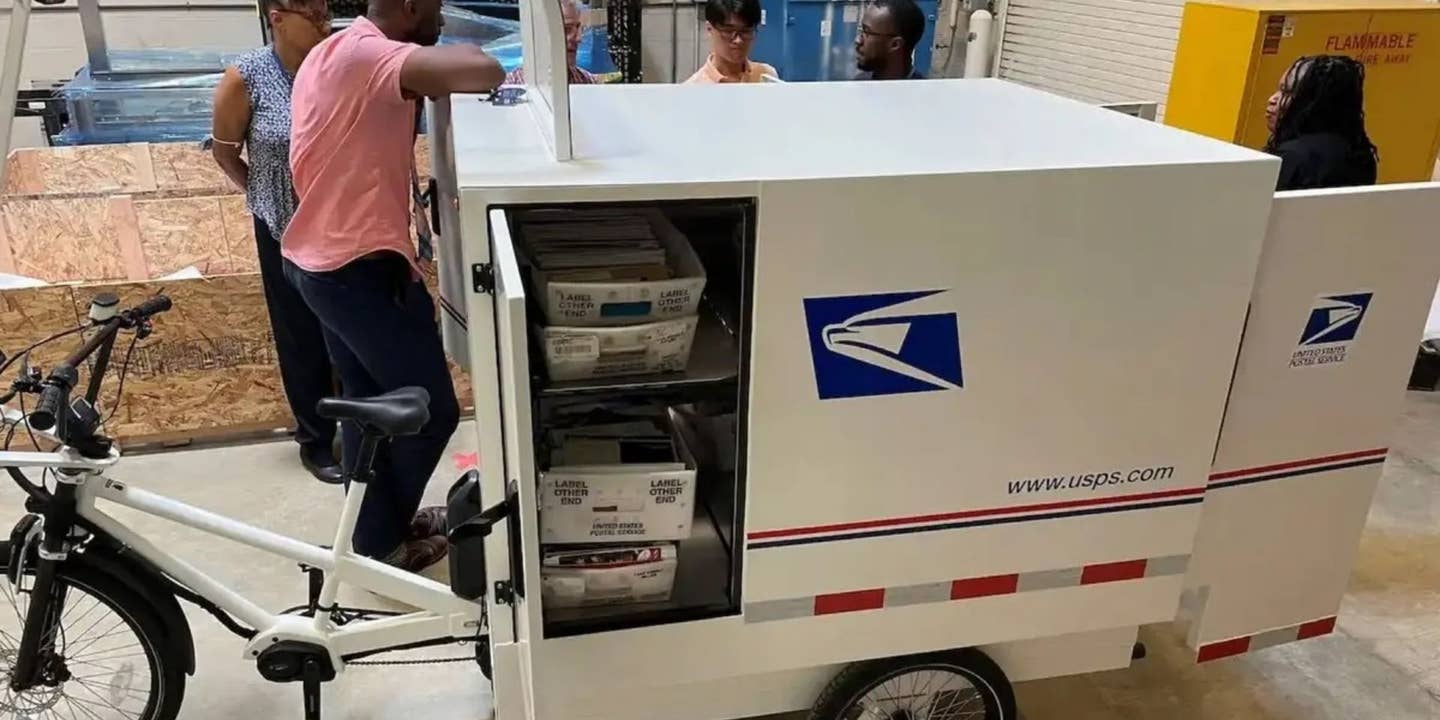 美国邮政显然正在测试邮件递送自行车