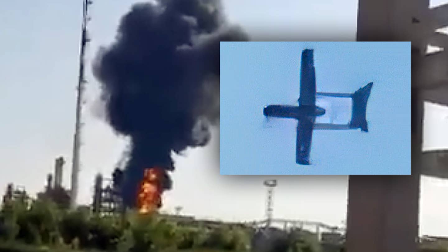 “神风特攻队”无人机袭击俄罗斯炼油厂，看起来像阿里巴巴上出售的模型