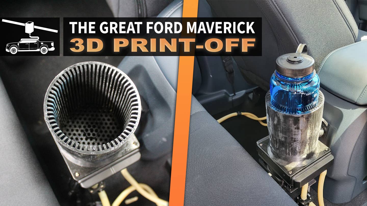 我3d打印了一个加热和冷却的杯托基础福特Maverick
