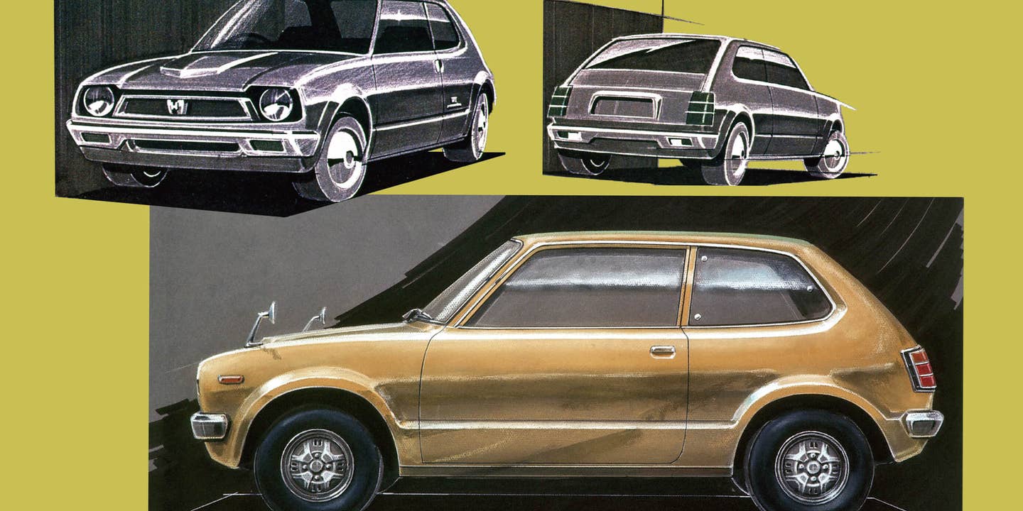 本田思域50年的草图展示了汽车设计的演变