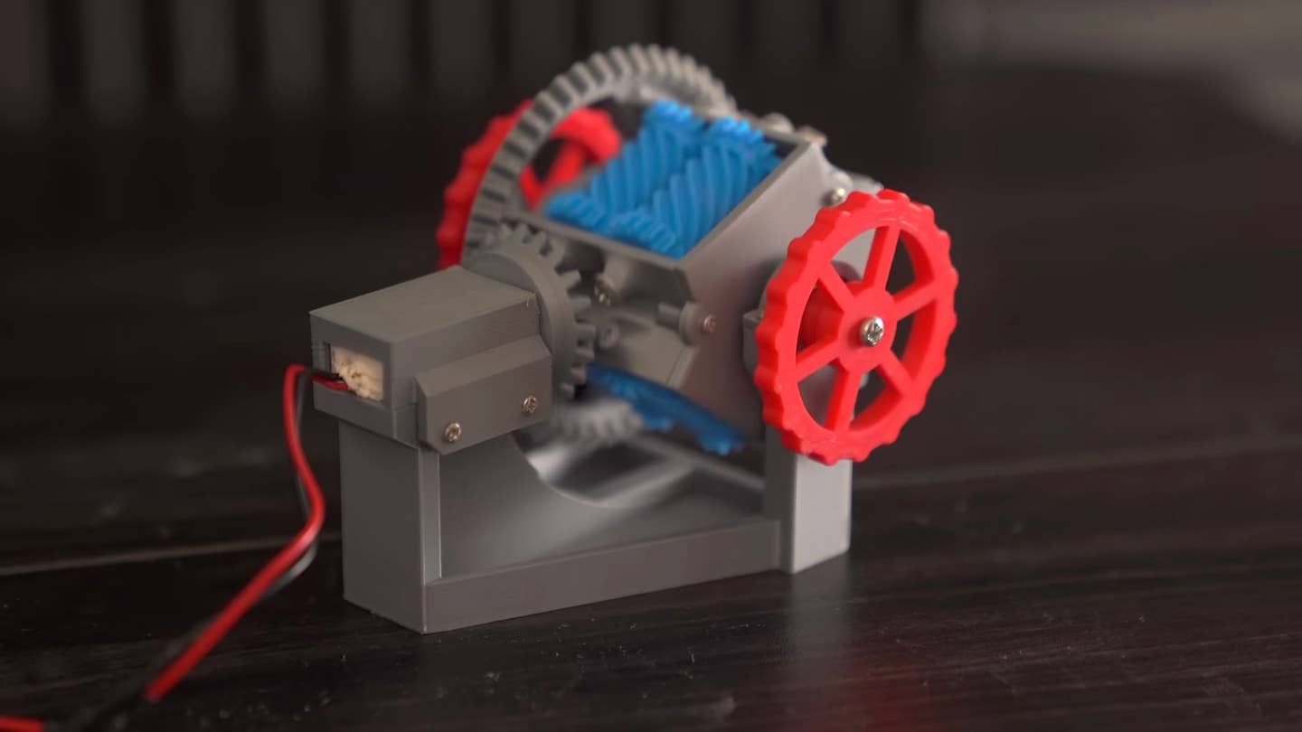 让这个3d打印的机械LSD展示齿轮如何自己找到牵引