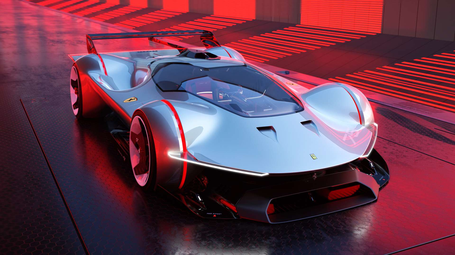 法拉利Vision Gran Turismo是一款面向数字世界的1000马力混合动力赛车